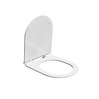 Сиденье для унитаза универсальное с комплектом крепежей, белое глянцевое KMDP.seat.00\WHT (к унитазам Sfera, Plaza Modern, Buongiorno Rimless)