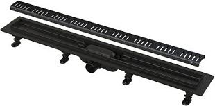 Simple Водоотводящий желоб с порогами для перфорированной решётки чёрный мат, APZ10BLACK-650M