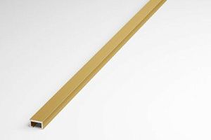 Профиль из алюминия бордюр вставка ПП 02.2500.02л золото 2500*10*6