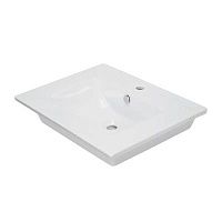 Умывальник мебельный встраиваемый в столешницу Quadro 60 ВКС Белый, WB.FN/Quadro/60-C/WHT.G/S1